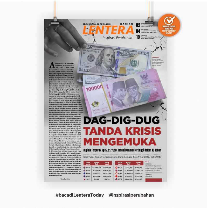 Dag-dig-dug Tanda Krisis Mengemuka (Koran Selasa, 8/4/2025)