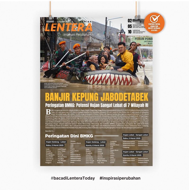 Banjir Kepung Jabodetabek (Koran, Rabu 5/3/2025)
